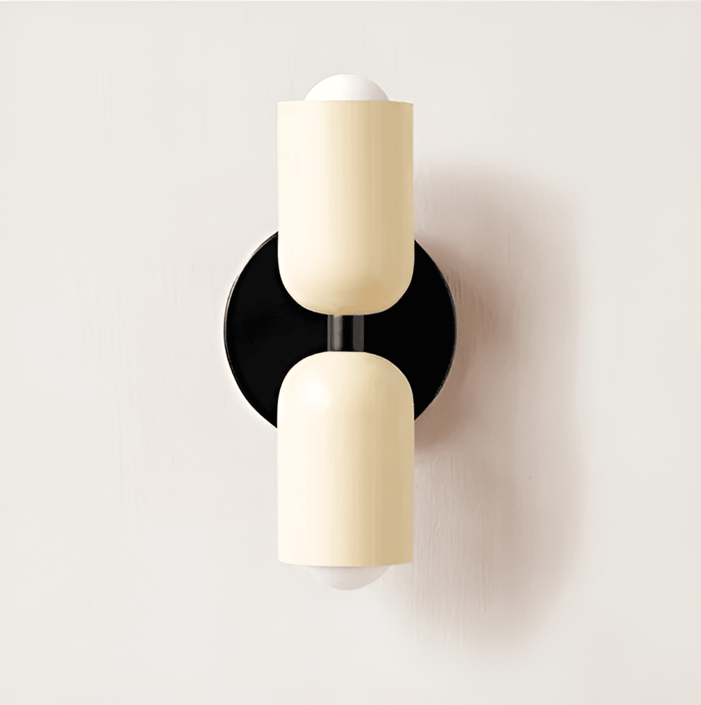 Contemporary Iron Round Backplate Wall Light 1-Light