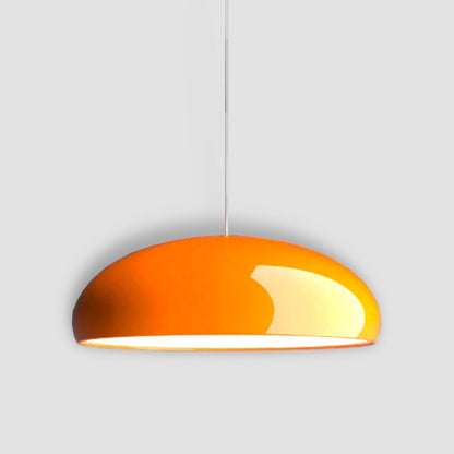 Italian Design Metal Wide Curved Pendant Light 1-Light