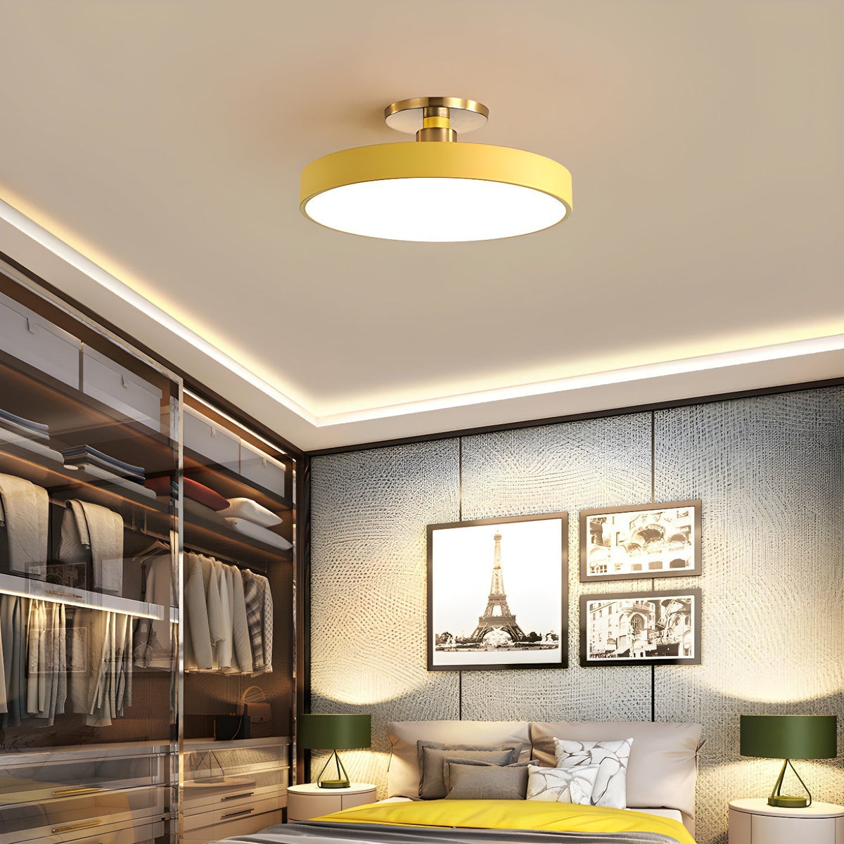 Contemporary Round LED Flush Mount Ceiling Light 1-Light