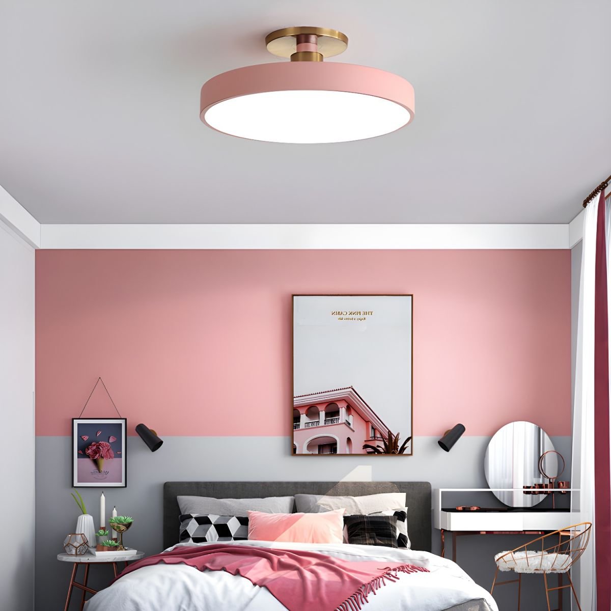 Contemporary Round LED Flush Mount Ceiling Light 1-Light