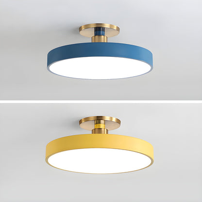Contemporary Round LED Flush Mount Ceiling Light 1-Light