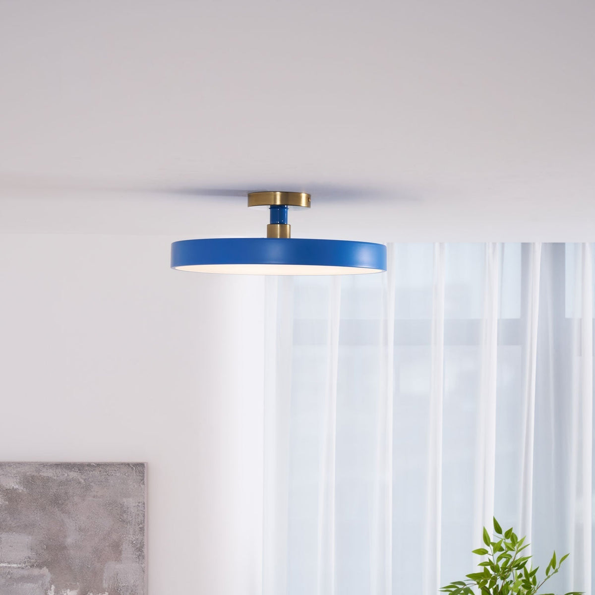 Contemporary Round LED Flush Mount Ceiling Light 1-Light