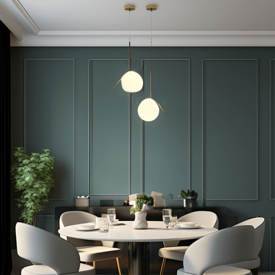 Contemporary Glass Minimal Frame Pendant Light 1-Light
