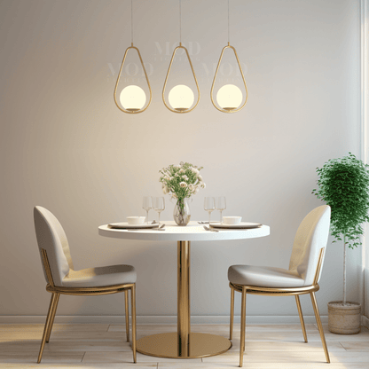 Contemporary Glass Minimal Frame Pendant Light 1-Light