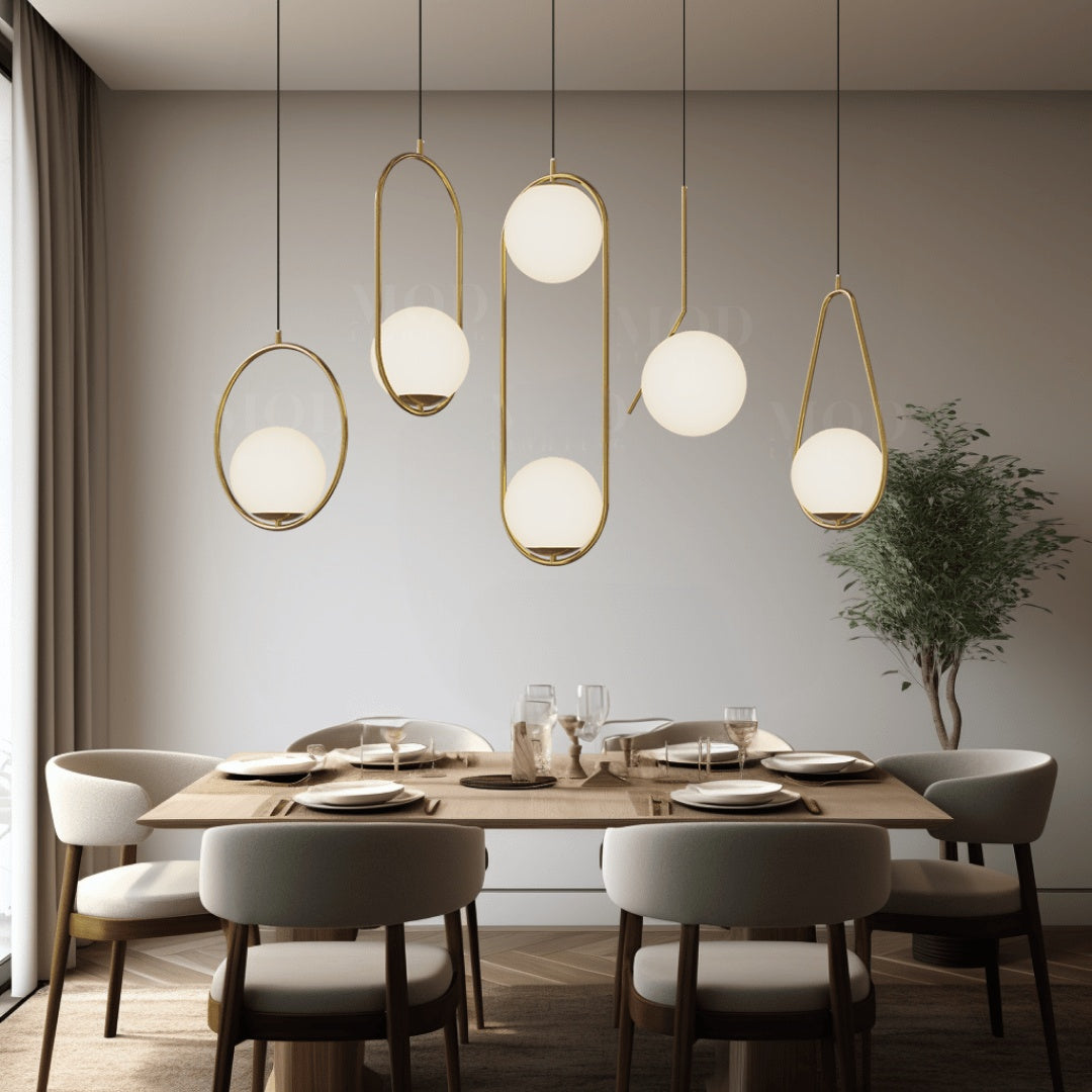 Contemporary Glass Minimal Frame Pendant Light 1-Light