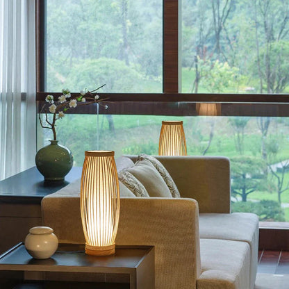 Bohemian Bamboo Table Lamp 1-Light