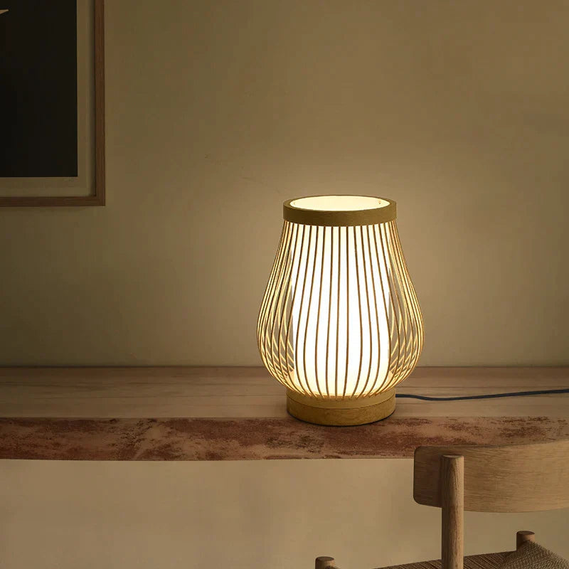 Bohemian Bamboo Table Lamp 1-Light