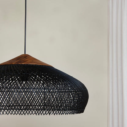 Bohemian Rattan Woven Dome Pendant Light 1-Light
