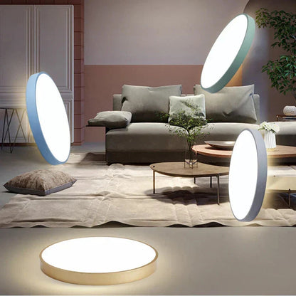 Contemporary Minimalist Round LED Ceiling Light 1-Light
