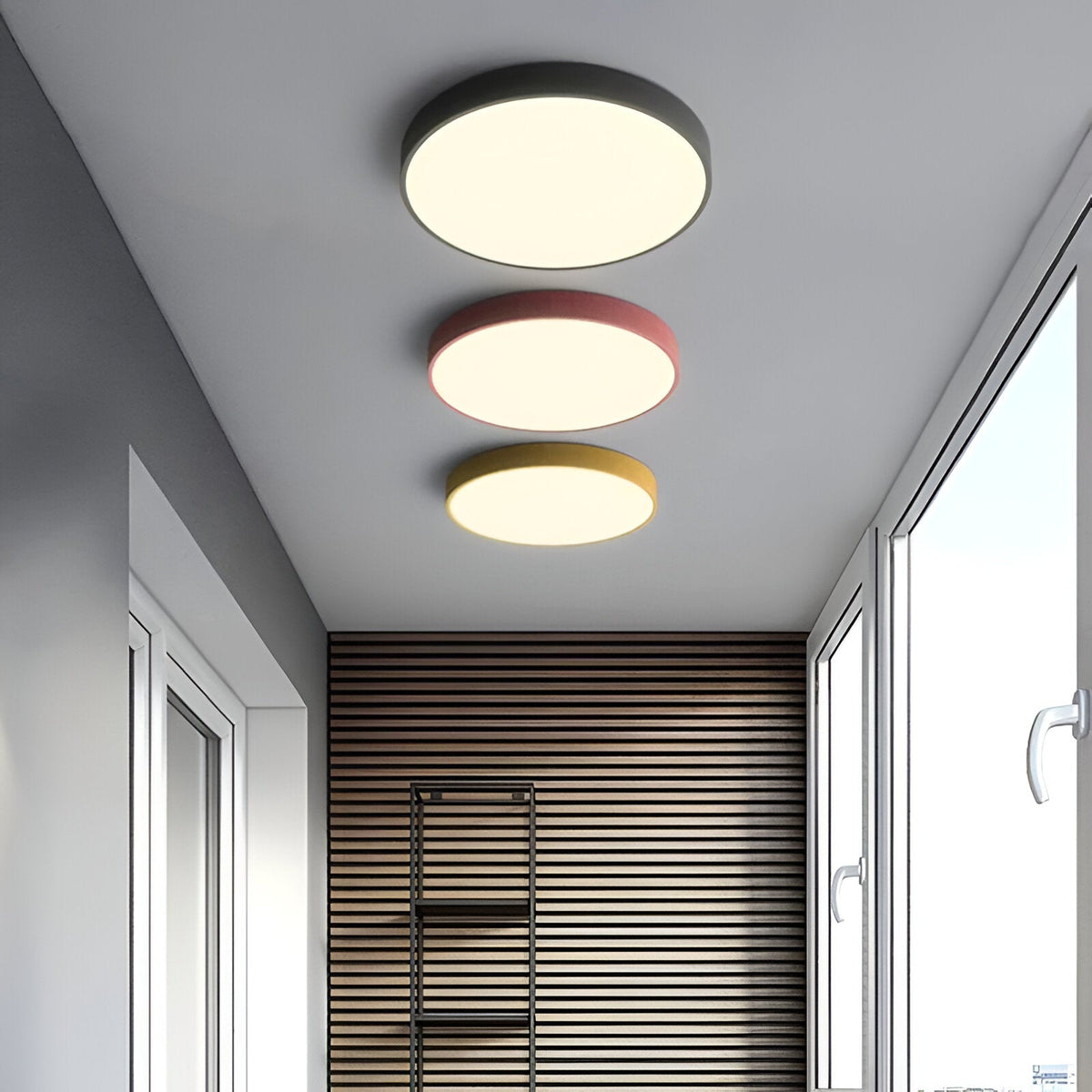 Contemporary Iron Minimal Frame Ceiling Light 1-Light