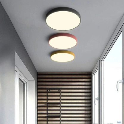 Contemporary Minimalist Round LED Ceiling Light 1-Light
