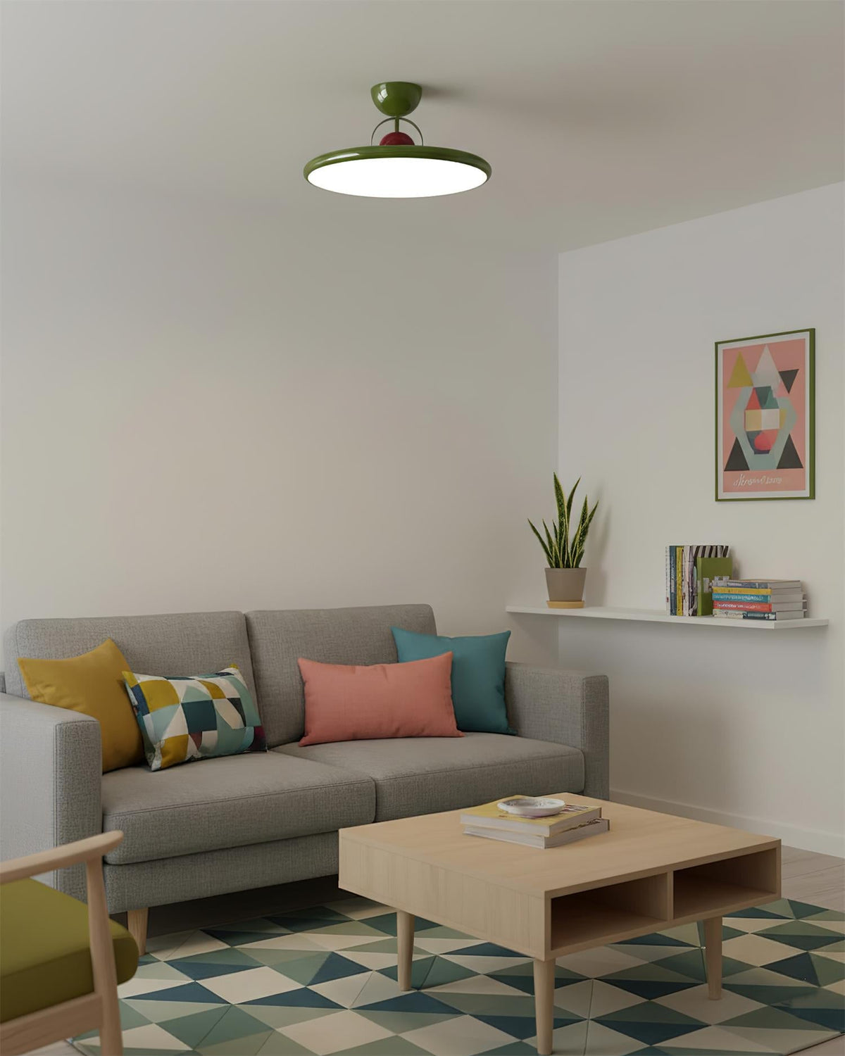 Contemporary Acrylic Offset Canopy Ceiling Light 1-Light