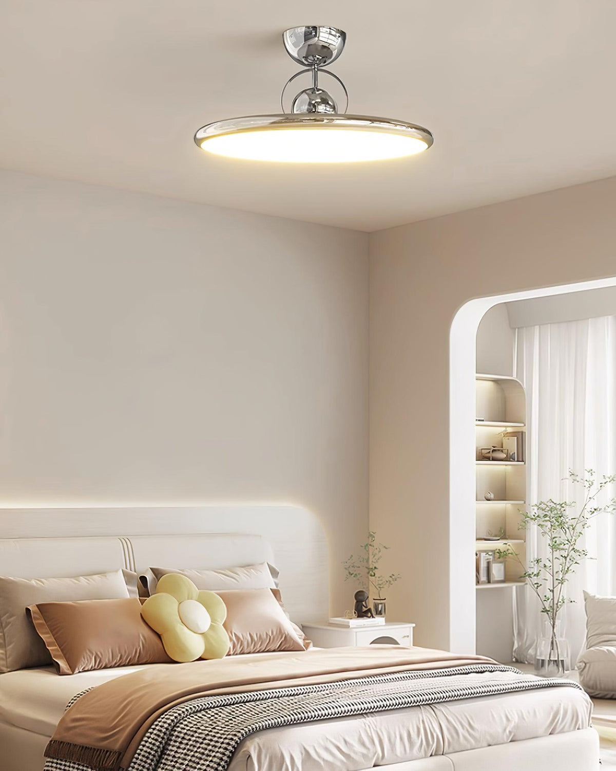 Contemporary Acrylic Offset Canopy Ceiling Light 1-Light