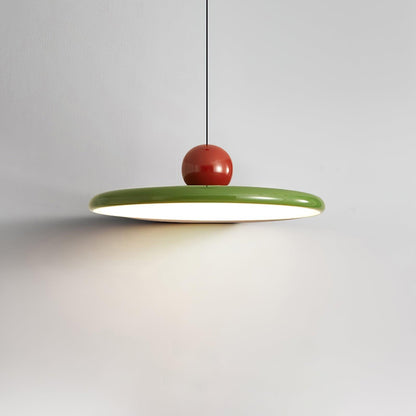 Modern Disc LED Plug-in Pendant Light 1-Light
