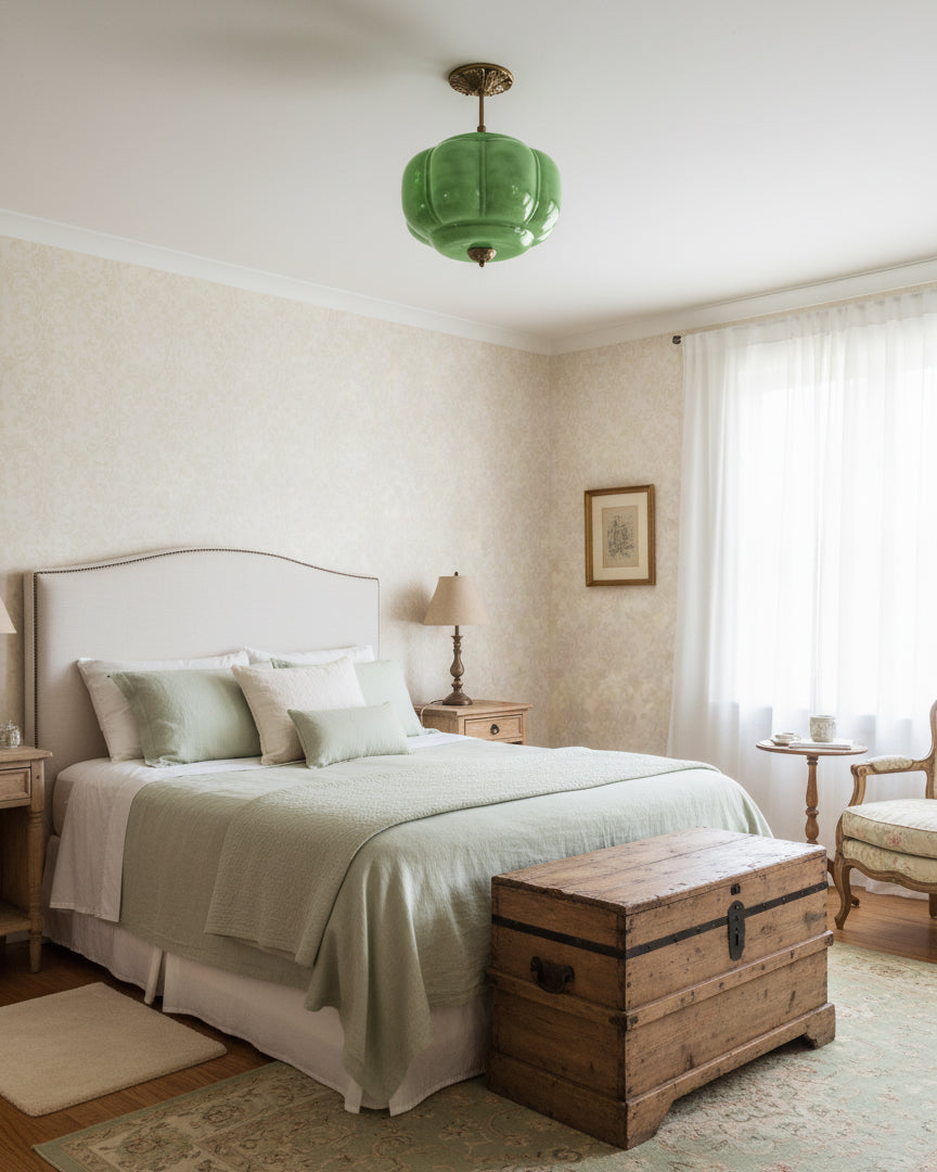 Contemporary Brass Accents Ceiling Light 1-Light