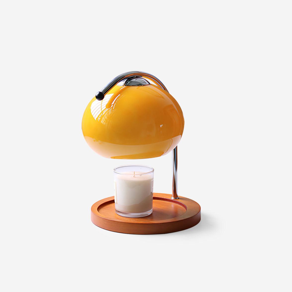 Contemporary Metal Shade Wooden Table Lamp 1-Light