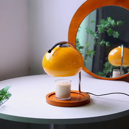Contemporary Glass Dome Shade Table Lamp 1-Light
