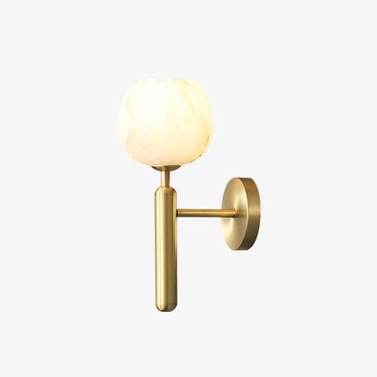 Contemporary Glass Round Backplate Wall Light 1-Light
