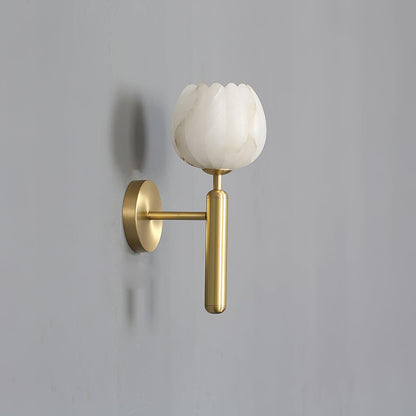 Contemporary Glass Round Backplate Wall Light 1-Light