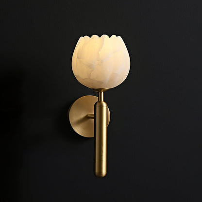 Contemporary Glass Round Backplate Wall Light 1-Light