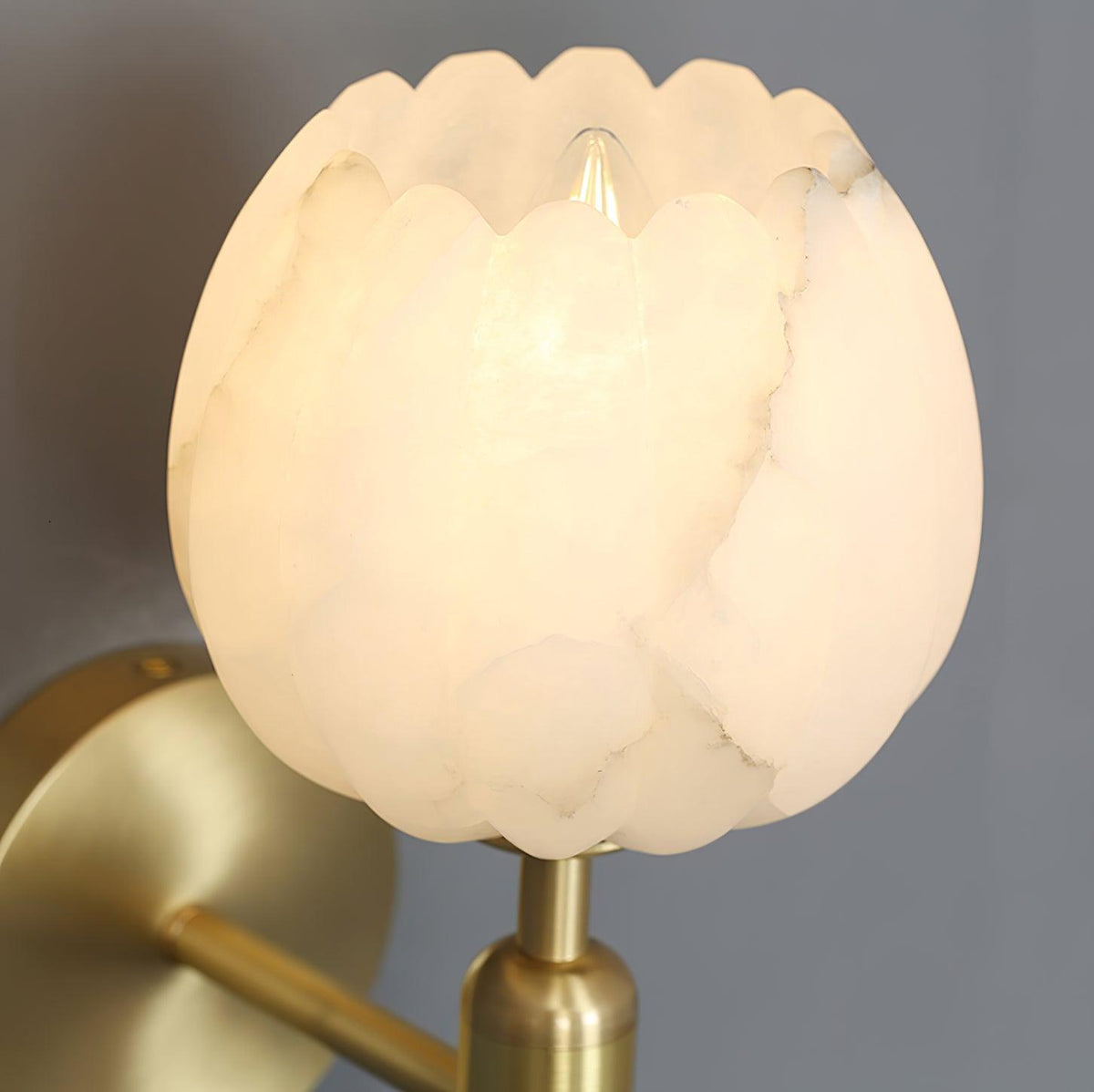 Contemporary Glass Round Backplate Wall Light 1-Light
