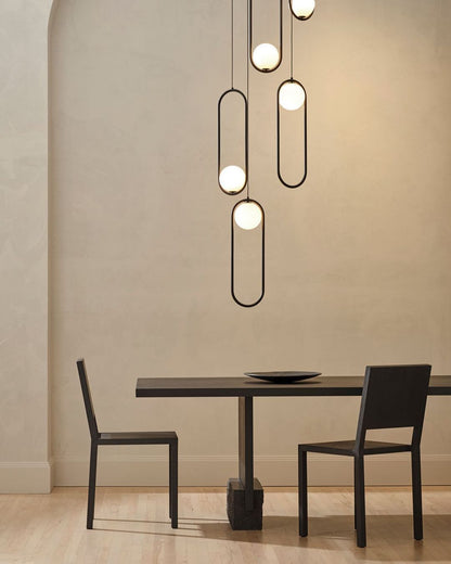 Modern Brass Ring Globe Glass Pendant Light 1-Light