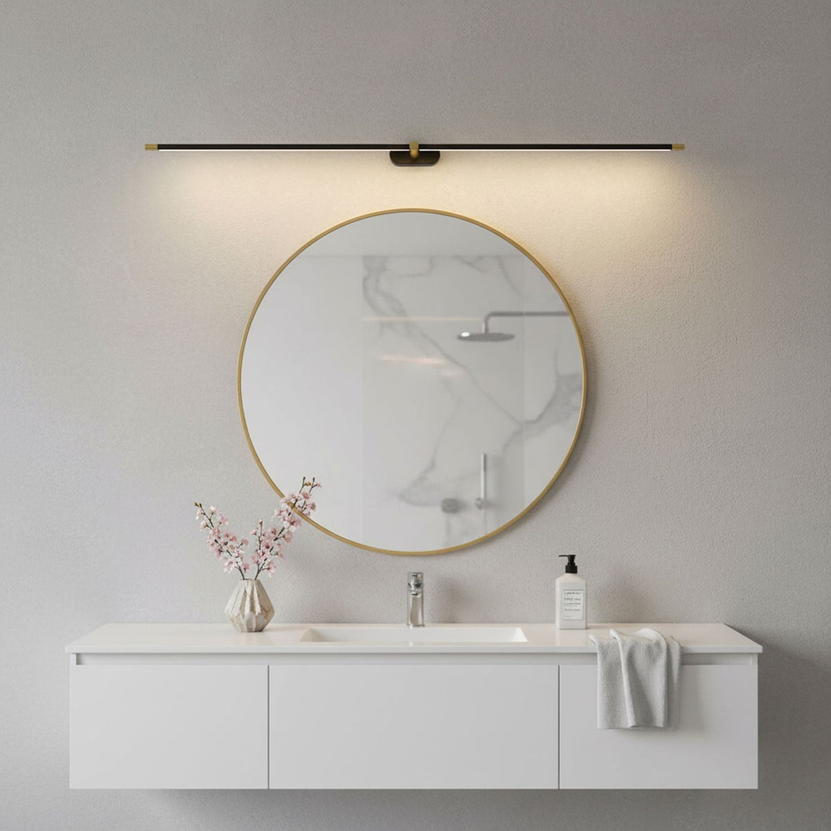 Minimalist Metal Linear Adjustable Wall Light 1-Light