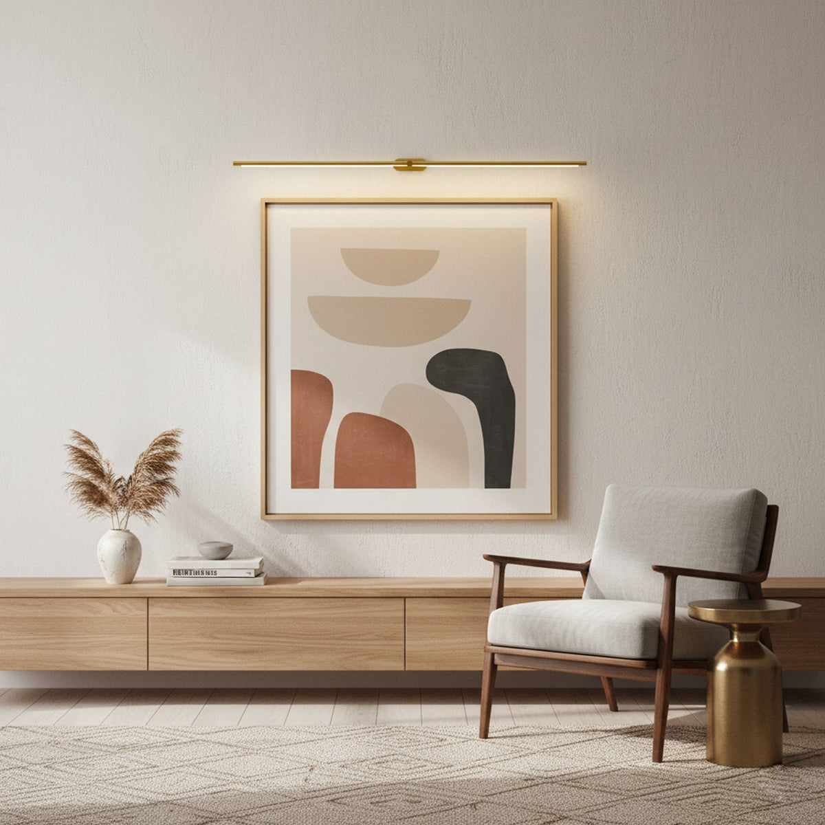 Minimalist Metal Linear Adjustable Wall Light 1-Light