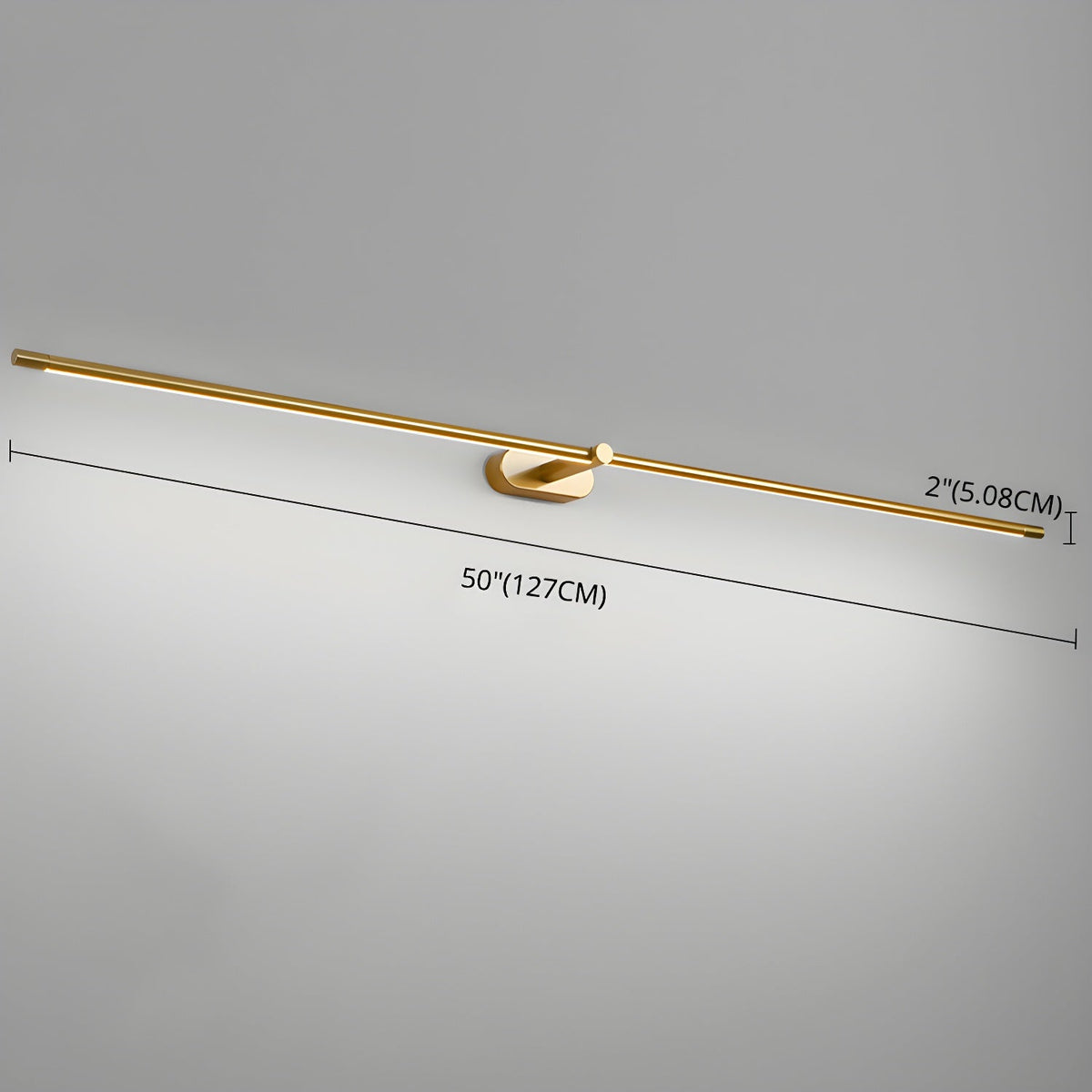Minimalist Metal Linear Adjustable Wall Light 1-Light