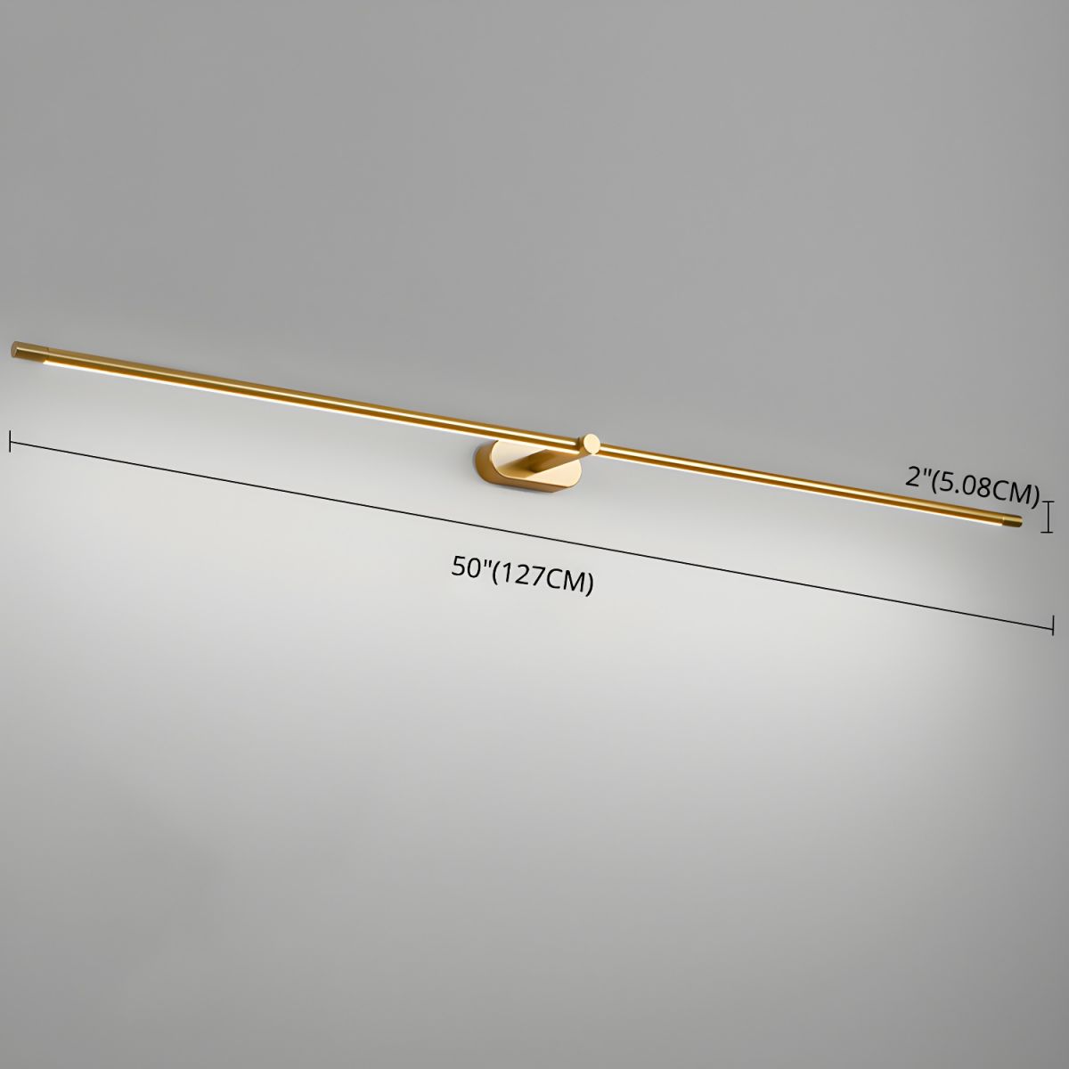 Minimalist Metal Linear Adjustable Wall Light 1-Light