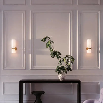 Modern Glass Cylinder LED Wall Light 2-Light