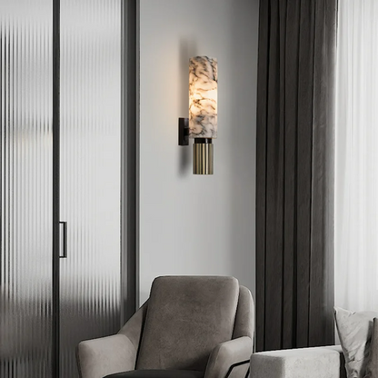 Modern Marble Cylinder LED Wall Light 1-Light