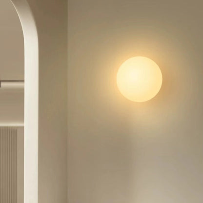 Modern Minimal Glass Globe Wall Sconce Lamp 1-Light