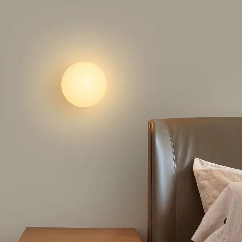 Modern Minimal Glass Globe Wall Sconce Lamp 1-Light