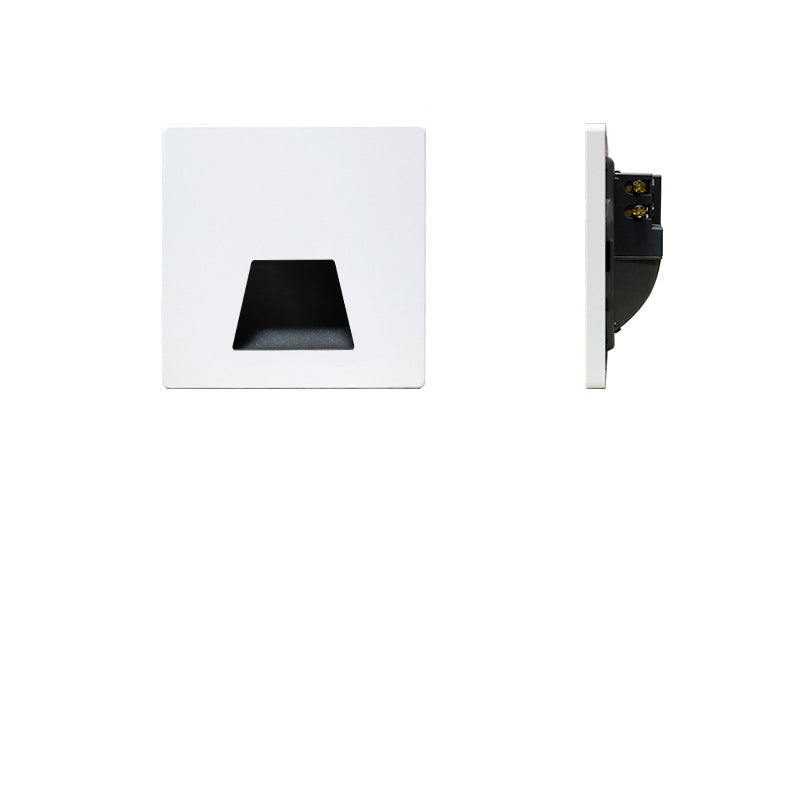 Modern Minimal Square LED Recessed Wall Lamp 1-Light