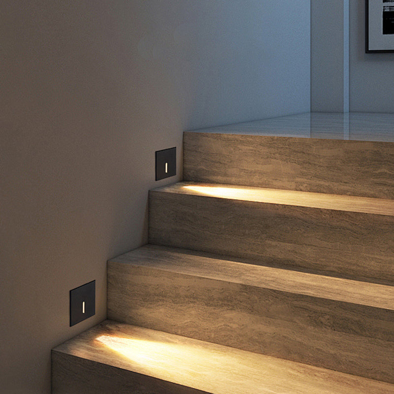 Modern Minimal Square LED Recessed Wall Lamp 1-Light
