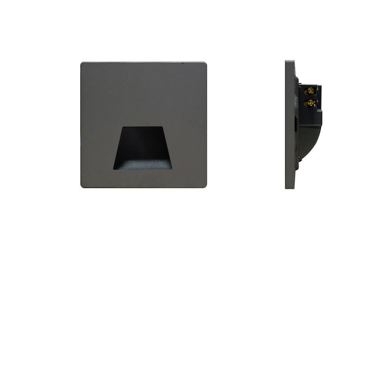 Modern Minimal Square LED Recessed Wall Lamp 1-Light