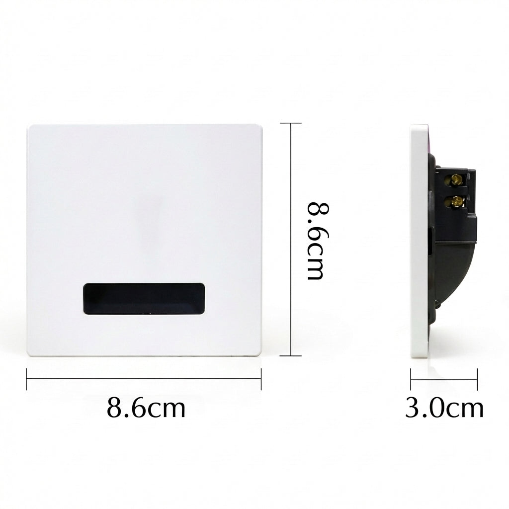 Modern Minimal Square LED Recessed Wall Lamp 1-Light
