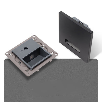 Modern Minimal Square LED Recessed Wall Lamp 1-Light
