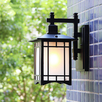 Modern Pavilion 1-Light LED Solar Wall Sconce Lamp