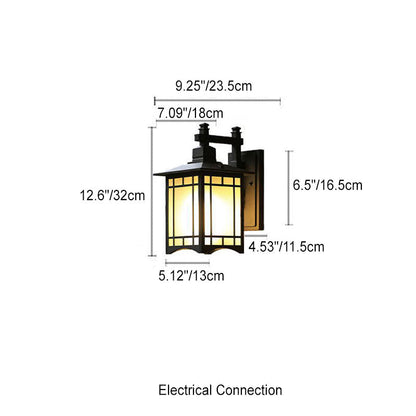 Modern Pavilion 1-Light LED Solar Wall Sconce Lamp