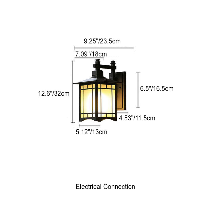 Modern Pavilion 1-Light LED Solar Wall Sconce Lamp