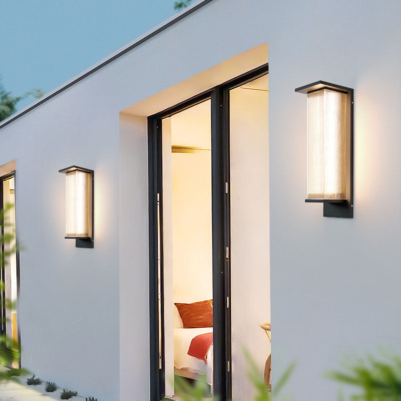 Contemporary Rectangular Solar LED Wall Sconce 1-Light