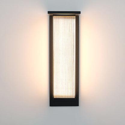 Contemporary Rectangular Solar LED Wall Sconce 1-Light