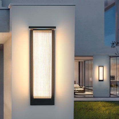 Contemporary Rectangular Solar LED Wall Sconce 1-Light