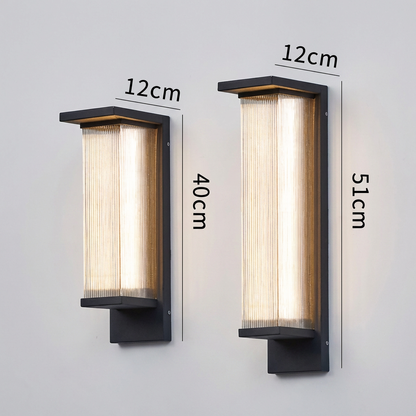 Contemporary Rectangular Solar LED Wall Sconce 1-Light