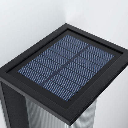 Contemporary Rectangular Solar LED Wall Sconce 1-Light