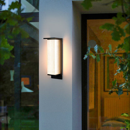 Contemporary Rectangular Solar LED Wall Sconce 1-Light