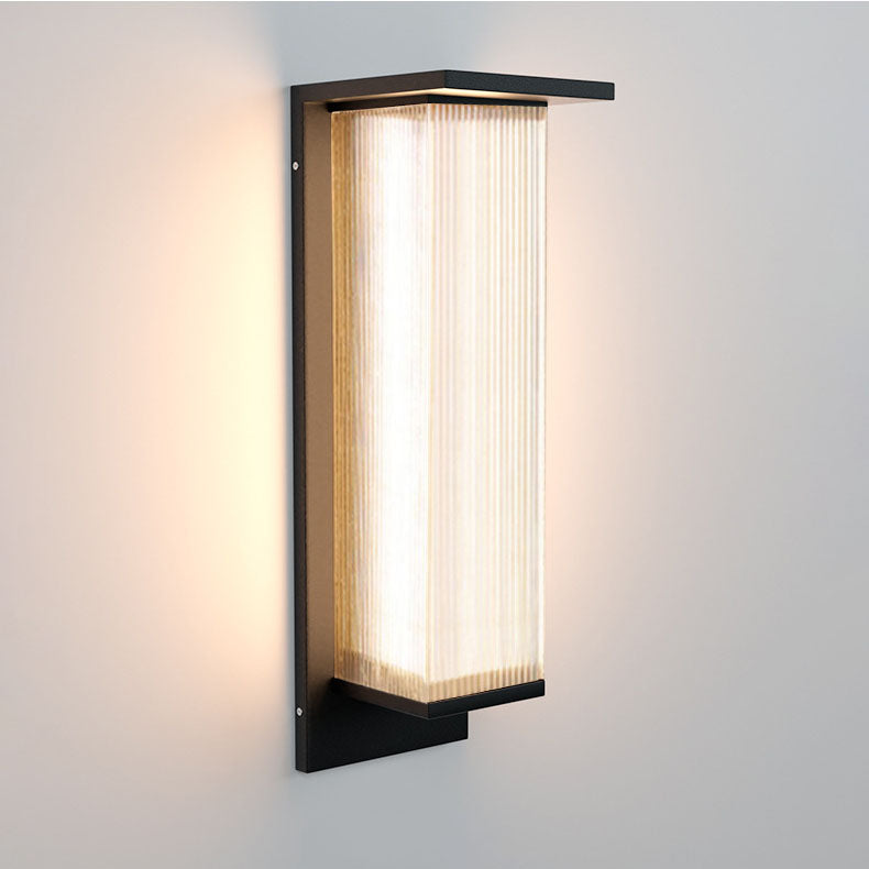 Contemporary Rectangular Solar LED Wall Sconce 1-Light
