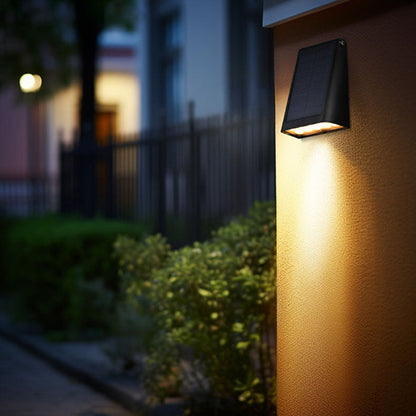 Modern Trapezoid Solar LED Wall Sconce 1-Light